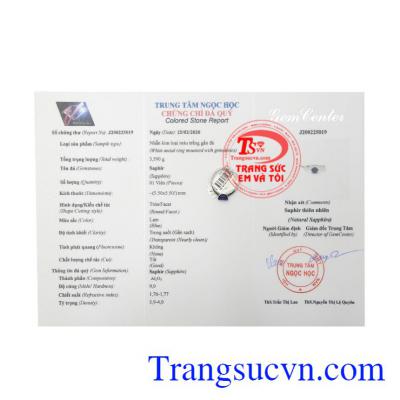 Nhẫn nữ Sapphire vàng trắng đẹp