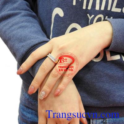Nhẫn nữ vàng kiểu cách vàng 10k Korea cá tính.