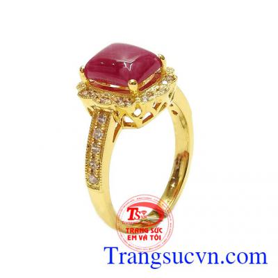 Nhẫn nữ vàng Ruby sang trọng