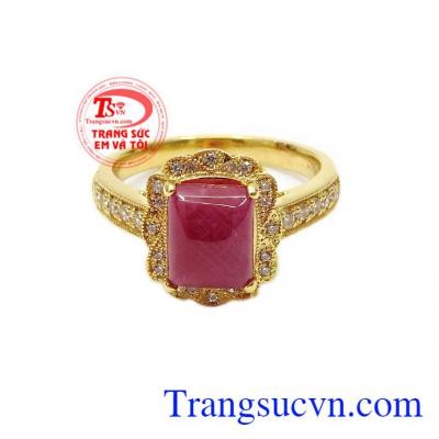 Ruby không chỉ mang lại vẻ đẹp về mặt thẩm mỹ mà nó còn có tác dụng rất tốt đối với sức khỏe của con người,Nhẫn nữ vàng Ruby sang trọng