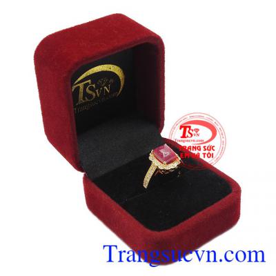 Nhẫn nữ vàng Ruby sang trọng