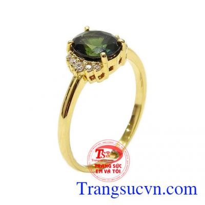 Nhẫn nữ vàng Sapphire dịu dàng