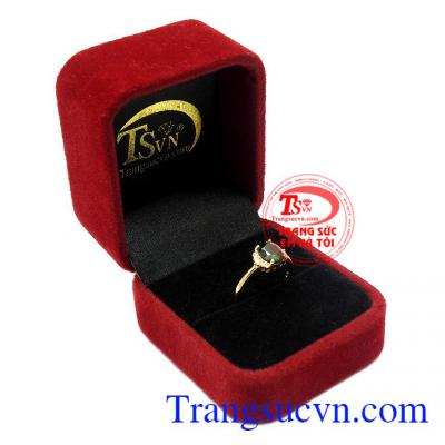Nhẫn nữ vàng Sapphire dịu dàng