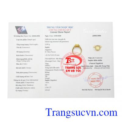 Nhẫn nữ vàng Sapphire quý phái