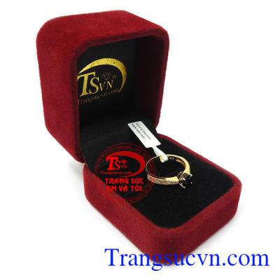 Giấy kiểm định Nhẫn nữ vàng sapphire tài lộc