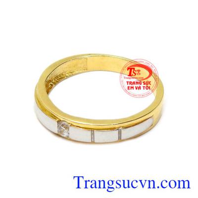 Nhẫn nữ vàng thịnh vượng hợp xu hướng, hiện đại.
