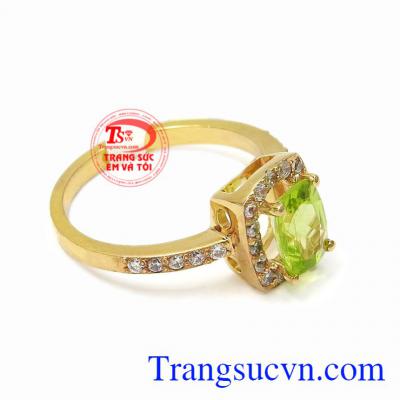 Nhẫn vàng 14k gắn đá quý