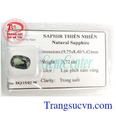 Saphire lục 3 ct cao cấp