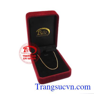 Tặng ngay hộp đựng trang sức sang trọng khi mua trang sức vàng tây. Vàng Ý 75 dây chuyền