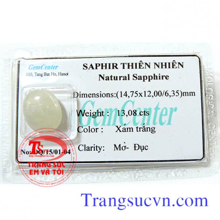 Đá Saphir trắng Mệnh Thủy Đá Saphir trắng Mệnh Thủy làm mặt nhẫn hoặc làm mặt dây chuyền cho phái nữ, sản phẩm đá saphir trắng là đá tự nhiên 100%