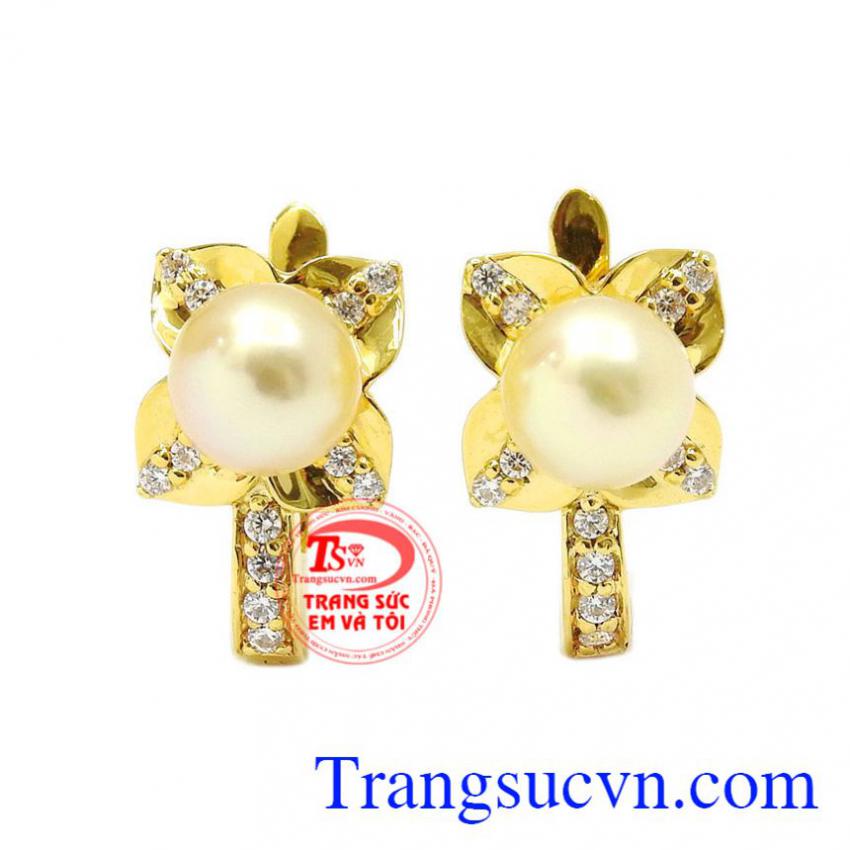 Hoa tai ngọc trai thanh thoát