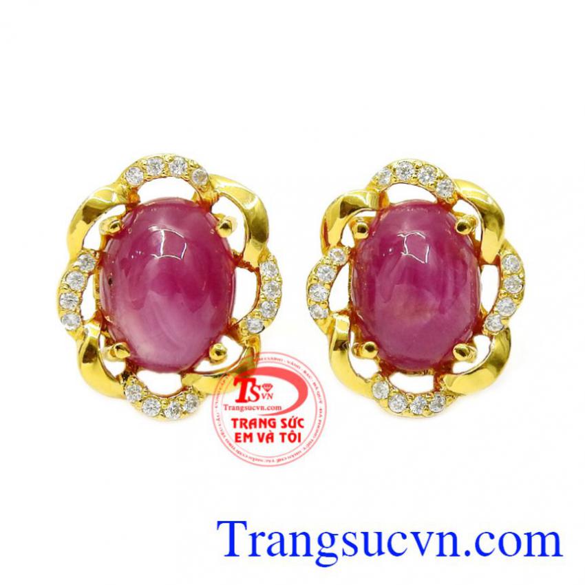 Hoa tai Ruby sao tinh tế