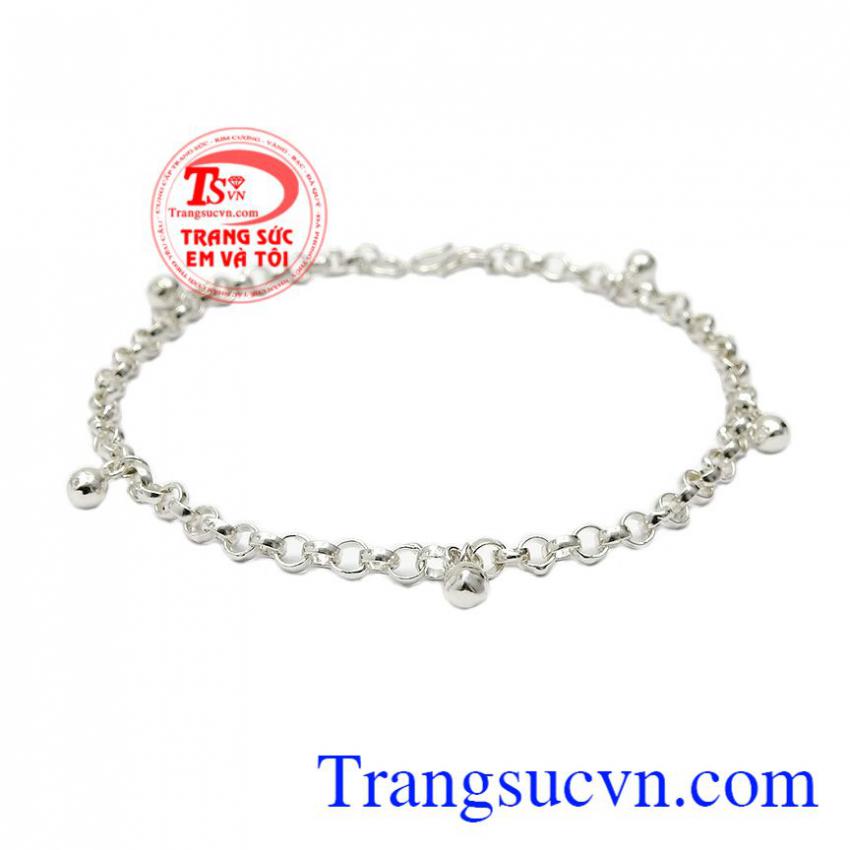 Lắc chân bạc nhỏ nhắn