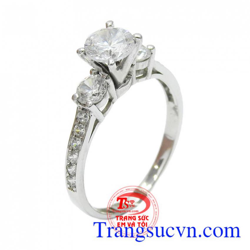 Nhẫn nữ vàng trắng tỏa sáng