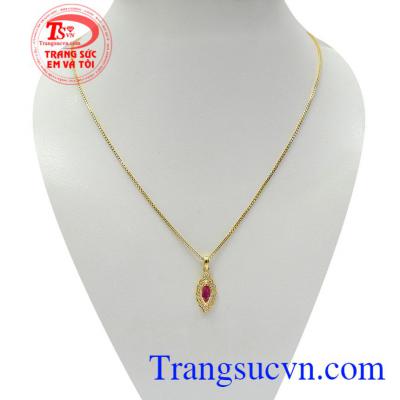 Bộ dây chuyền ruby tài lộc