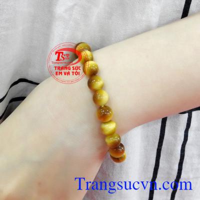 Theo phong thủy đá mắt hổ được coi là vật hộ mệnh trừ tà, bảo vệ người đeo khỏi những ta ma, âm khí, mang đến bình an, may mắn,Chuỗi tay đá mắt hổ 8 ly