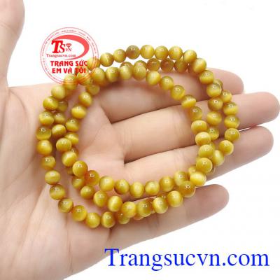Người có trí nhớ kém, thiếu tập trung mang theo chiếc vòng đá phong thuỷ này sẽ giúp các triệu chứng trên suy giảm đồng thời cải thiện thị lực, giúp mắt sáng và tinh anh hơn,Chuỗi tay mắt hổ mệnh Kim
