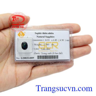 Sản phẩm được kiểm định bởi Trung tâm ngọc học và được ép vỉ để đảm bảo độ bền đẹp,Đá Saphir mài giác