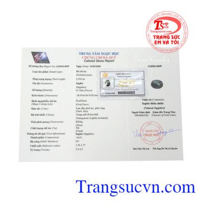 Đá saphire thiên nhiên là viên đá của trí tuệ, mang lại sự ham học hỏi, sự nhạy bén về tinh thần,Đá Saphir mài giác