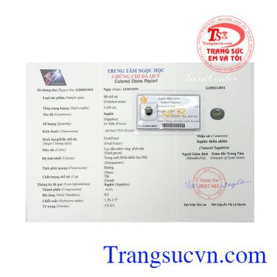 Đá Sapphire ép vỉ tinh tế thiên nhiên.