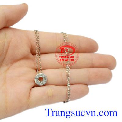Dây chuyền liền mặt nhỏ xinh vàng 10k.