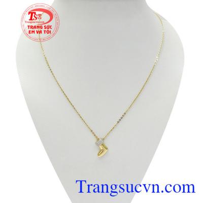 Dây chuyền nữ vàng đáng yêu vàng tây 10k nhập khẩu Korea bền đẹp, chất lượng, kiểu dáng độc đáo