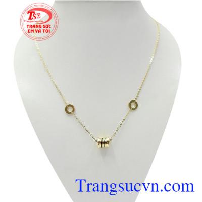 Dây chuyền nữ vàng lộng lẫy vàng 10k nhập khẩu Hàn Quốc bền đẹp, chất lượng, kiểu dáng độc đáo