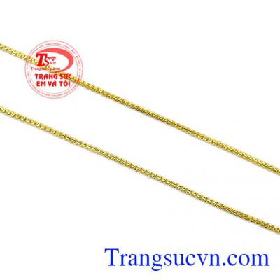 Sản phẩm thích hợp làm quà tặng cho người thân hoặc bạn bè,Dây chuyền nữ vàng nhẹ nhàng