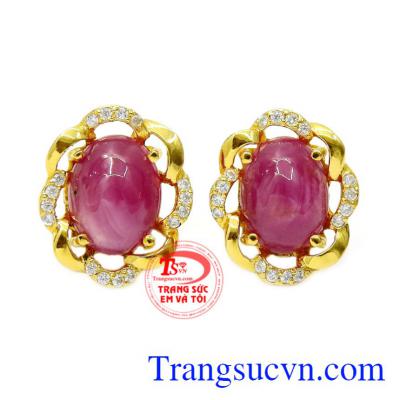 Hoa tai Ruby sao tinh tế