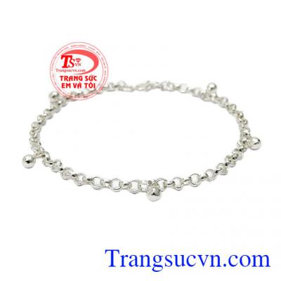 Lắc chân bạc nhỏ nhắn kiểu dáng trẻ trung thích hợp với nhiều kiểu trang phục,Lắc chân bạc nhỏ nhắn