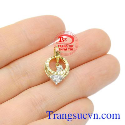 Mặt dây nữ yêu kiều vàng 10k bảo hành uy tín.