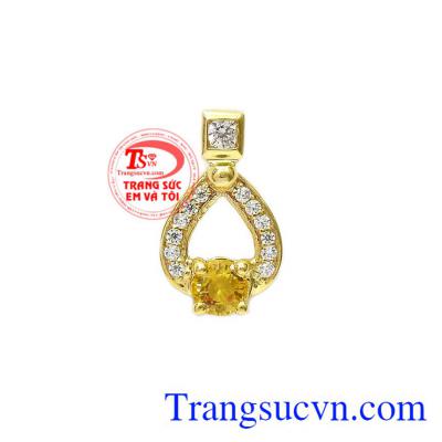 Mặt dây saphir vàng độc đáo