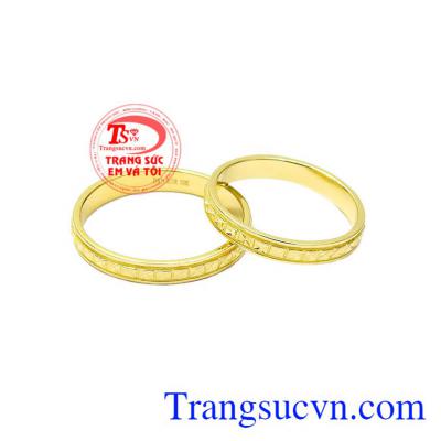 Nhẫn cưới hôn nhân hạnh phúc được nhập khẩu trực tiếp từ Hàn Quốc. 