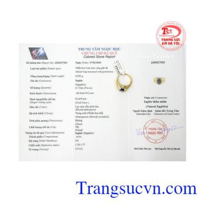 Sản phẩm có giấy kiểm định đá quý.