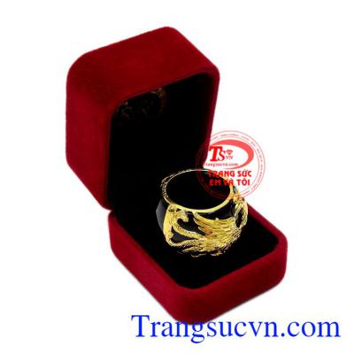 Nhẫn nam mã não phượng hoàng