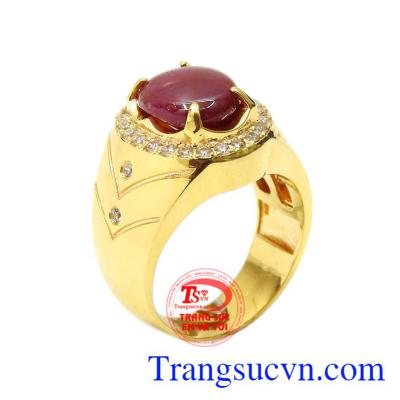 Nhẫn nam Ruby sao sung túc