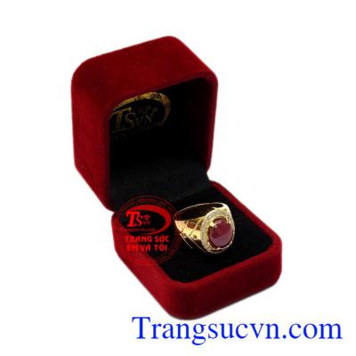 Nhẫn nam Ruby sao sung túc