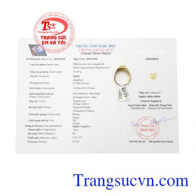 Nhẫn nam Sapphire quyền quý