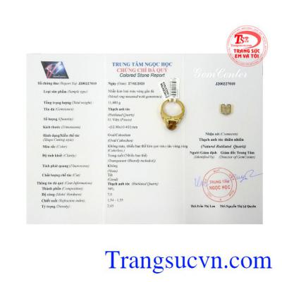 Sản phẩm có giấy kiểm định đá quý.