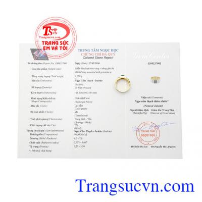 Nhẫn nam vàng Jadeite nam tính