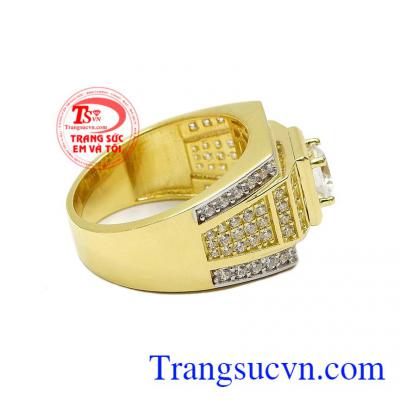 Thiết kế độc đáo, tỉ mỉ đến từng chi tiết tạo nên một sản phẩm hoàn hảo,Nhẫn nam vàng nhập khẩu cao cấp