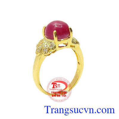 Nhẫn nữ ruby sao lấp lánh