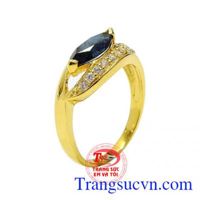 Nhẫn nữ Sapphire thời trang với thiết kế trẻ trung, mới lạ mang lại sự thu hút cho chủ nhân,Nhẫn nữ Sapphire thời trang