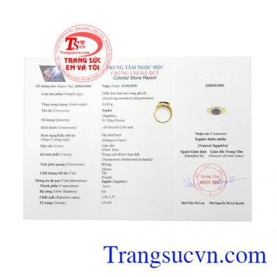 Nhẫn nữ Sapphire thời trang