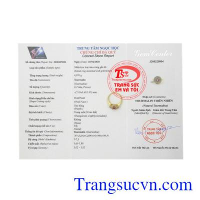 Sản phẩm được chế tác đầy sáng tạo mang lại sự mới mẻ cho phái đẹp. Nhẫn nữ Tourmaline độc đáo