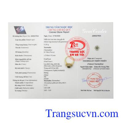 Nhẫn nữ Tourmaline sang trọng