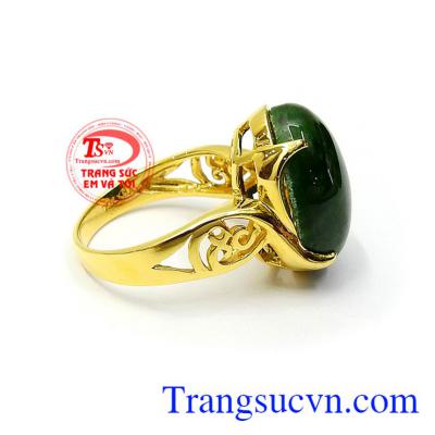 Nhẫn nữ vàng cẩm thạch bình an đeo hợp thời trang, tôn lên sự sang trọng, thời trang và tinh tế cho phái đẹp