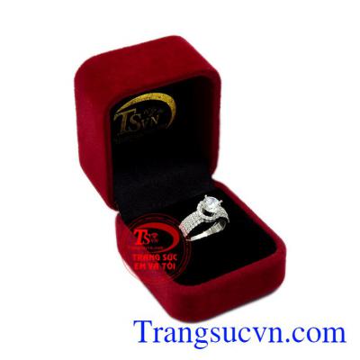 Nhẫn nữ vàng trắng hạnh phúc