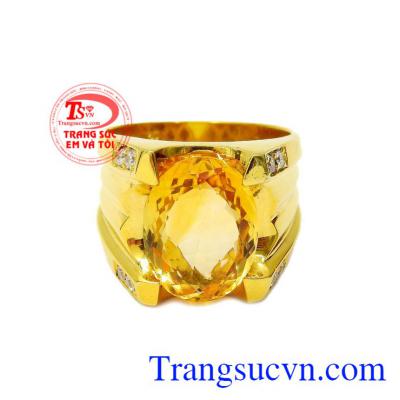 Nhẫn thạch anh vàng nam được sản xuất và chế tác theo công nghệ hiện đại, tiên tiến nhất. 