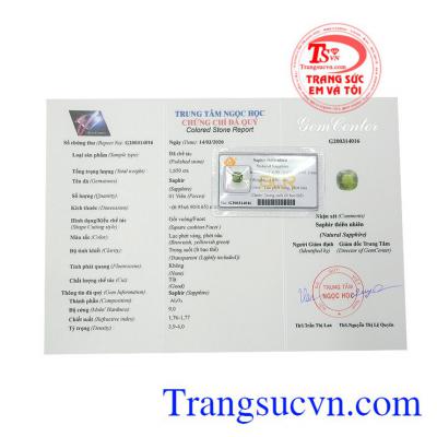 Sản phẩm được ép vỉ nhằm đảm bảo độ bền đẹp cho sản phẩm. Sapphire thiên nhiên màu đẹp